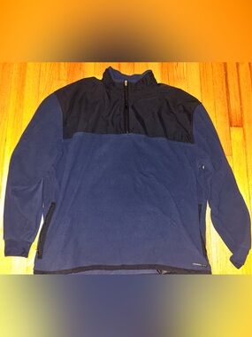 Nike Men's Navy and Black Performance Half-Zip Jacket